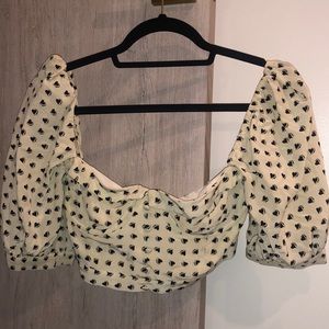 For love and lemons cropped heart bustier top